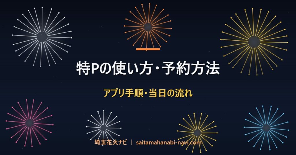 特Pの使い方・予約方法 アプリ手順・当日の流れ